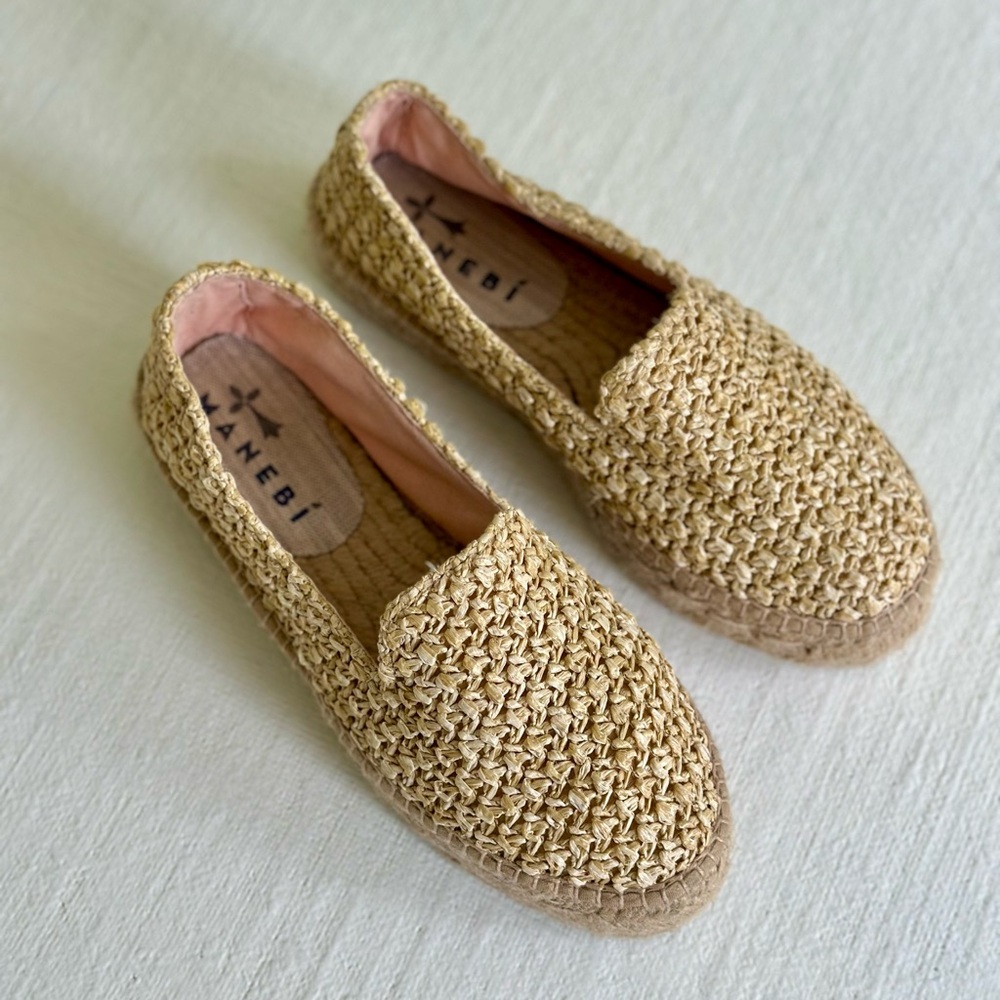 Manebi Raffia Double Sole Espadrilles Yucatán 37